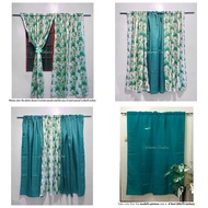 Lucky Color of the Year 2026 Teal Green Mary Queen Printed Curtain 60 inches width (4ft,5ft,6ft,7ft)