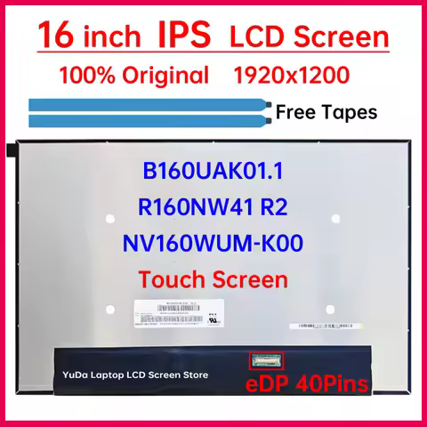 16" Laptop LCD Touch Screen B160UAK01.1 R160NW41 R2 NV160WUM-K00 For Lenovo ThinkPad P16v Gen 1 Disp
