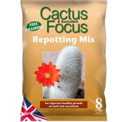 Growth Technology Cactus & Succulent Focus Repotting Mix 8 Liters (Potting Soil for Cactus Cactus an