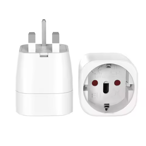 Pack of 2 England UK Travel Adapter England Germany Plug, EU to UK Travel Plug Type G Socket Adapter