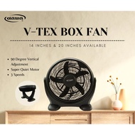 Flywing by DAWA Box Fan Floor Fan 14-inch 14" 5 Blade A-140 Table Fan Vertical Adjustment 90c Kipas 