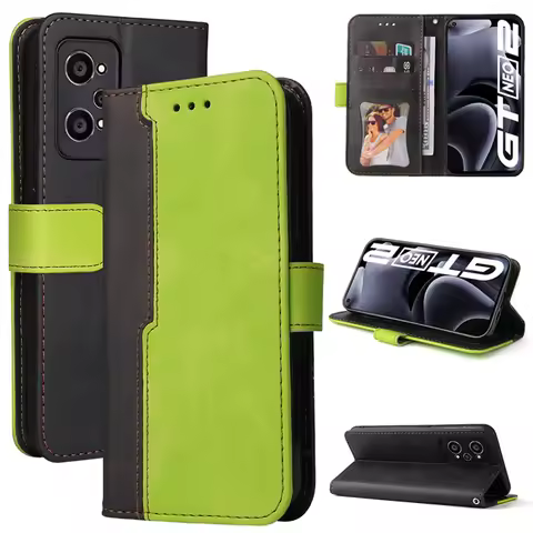 For Realme GT2 Pro Flip Case for OPPO Realme GT Neo 2 Luxury Leather Wallet Book Cover Realmi GT Neo
