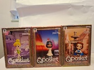 Disney Q Posket Figures - 公主 jasmine, belle, Snow white, mermaid, cinderella, aurora, rapunzel