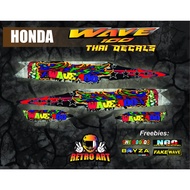 HONDA WAVE 100 thai decals vandal
