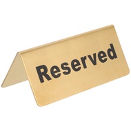 Reserved Table Sign Papan Meja Stainless Table Card Sign Hotel Restaurant Reserved Table Sign