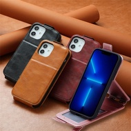 [Woo Fashion Case] เคสฝาพับแนวตั้งสำหรับ iPhone 14 13 12 11 Pro Max Mini XS XR 7 8 Se2มีกระเป๋าเงินพร้อมซิปช่องเสียบรูปภาพบัตรเป็นหนังแม่เหล็ก