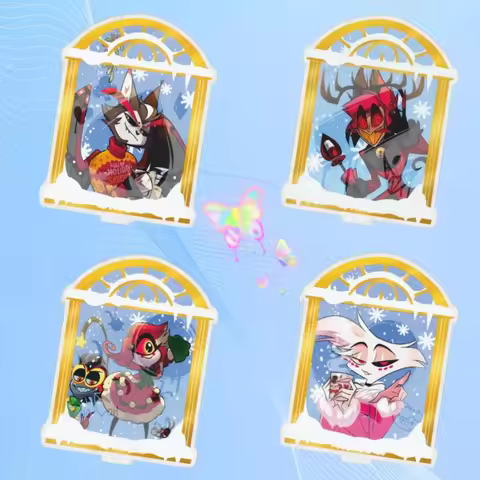 Acrylic Standee for Husk Alastor Niffty Baxter Angel Dust Sir Pentious Window Pane Design Anime Cart