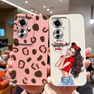 For Oppo Reno11 F 5G F25 Pro 5G Case Sweet Girls Cartoon Style Shockproof Square Silicone Cover For Reno11 F Oppo F 25 Pro High-quality Colorful Casing