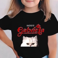 KATSEYE Gabriela Tour Graphic Kids T-shirt Girl Harajuk Short Sleeve Tee Katseye Pattern Cotton T-Sh