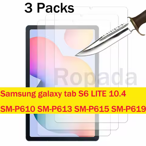 3PCS Glass screen protector for Samsung galaxy tab S6 LITE 10.4 SM-P610 P613 SM-P615 P619 2022 table