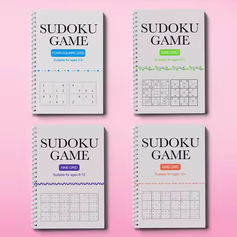 Sudoku for Kids Ages 3-6,6-9,9-12,12+ – Fun Logic Puzzle Workbook Set to Build Focus & Brain Skills