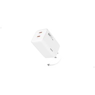Pengecas Dual USB C 65W, Pengecas Jenis C dengan Pengecasan Pantas untuk iPhone 17/16/15/14, MacBook