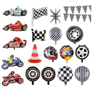 [Ready Stock] Racing Themed Foil Balloon Car Motorcycle Vehicle Tyre Hot Wheels F1 Racer Party Suppl