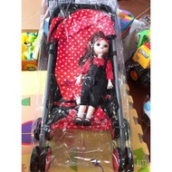 Doll with stroller