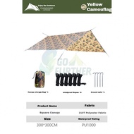กันสาดแคมป์ Camping Canopy 3x3m น้ำหนักเบา0.7kg เต็นท์กันฝนกันแดด ผ้าโพลีเอสเตอร์210T กันน้ำ UPF50+ 