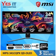 MSI MPG 341CQPX QD-OLED (34", UWQHD, 0.03ms, 240Hz, QD-OLED) Curved OLED Gaming Monitor