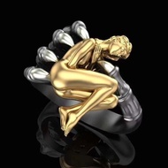 Demon Claw Tooth Ring Adam and Eve Couple Open Finger Ring Ring Trendy Men Women Hand Accessories