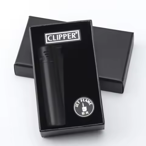 Clipper Torch Lighter with Cover Windproof Jet Flame Butane Lighter Refillable Torch Lighters Smokin