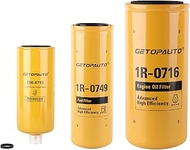 GETOPAUTO 1R-0716 1R-0749 256-8753 Filter Kit Compatible with Caterpillar Cat Engine Fits Most 3406,