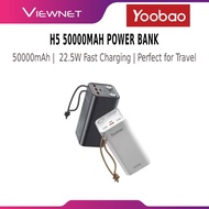 YOOBAO H5 50000mAh Power Bank 22.5W Fast Charging 4 Outputs USB-C LED Flashlight Portable Charger CC