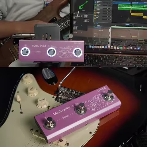 M-VAVE Tank Mini Multic Effect Guitar/ Bass Pedal Support IR and OTG Recording Built-in Cab Amp Mod 