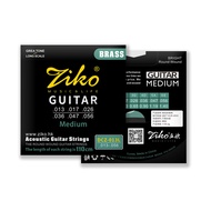 Tali Gitar Akustik ZIKO Tali Wayar Loyang Tali Gitar Akustik Luka Bulat Aksesori & Bahagian Gitar