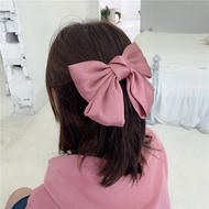 Korean Girl Long Bow Hairpin Elegant Large Ribbon Hair Clip Fashion Scarf Hair Clip Sepit Rambut 发夹