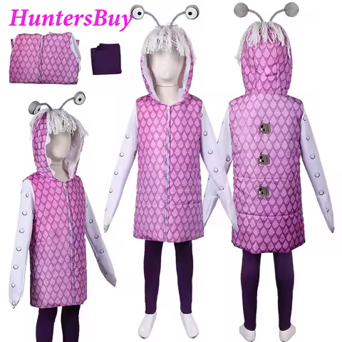 2025 Cartoon Monsters Boo Cosplay Costume Kids Children Hooded Coat Pants Anime Inc Clothing Hoodie 