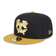 New Era Chicago Black Hawks Gold Logo 2025 59FIFTY Day Black Gold 59FIFTY Fitted Cap