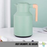 [SG Seller] THERMAL FLASK Nordic Design Vacuum Jug 1 Litre Hot Water Bottle Modern Design Glass Line