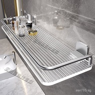 Acrylic Wall-Mounted Storage Rack for Bathroom Washroom Shower Room Sink silver Transparent Organize