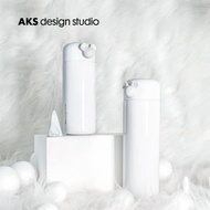 Hong Kong AKS Simple Portable Thermos Cup ins Cute Female Cute Accompanying Cup Couple with Lid Stud