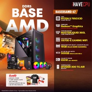 iHAVECPU คอมประกอบ BASED5AMD-47 AMD RYZEN 9 7950X3D 4.2GHz 16C/32T / ONBOARD Radeon™ Graphics (อัพเกรดการ์ดจอติดต่อ ADMIN) / ASUS ROG STRIX X670E-E GAMING WIFI / KINGSTON FURY BEAST x iHAVECPU 16GB (8x2) DDR5 5200MHz BLACK / THERMALTAKE DIVIDER 300