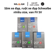 Schwalbe bicycle inner tubes and inner tubes 16inch 20inch types 349, 406, 451 bicycle accessories