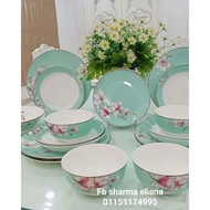 DINNER SET VANTAGE BLUE MAGNOLIA VANTAGE(READY STOCK)