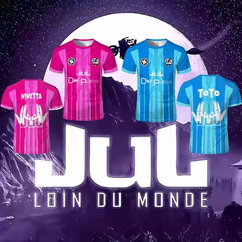 NEW Toto Ninetta Maillot Jul Jersey French Rapper Co-branded Juldtp Breathable Football Shirt Boys G