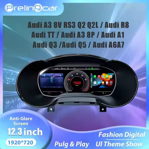 Car LCD Digital Cluster Dashboard For Audi TT A3 8V S3 Q2 Q2L A3 8P A1 S1 Q3 Q5 A6 A7 R8 Panel Virtu