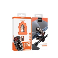 MOXOM MX-VC42 TRANSPARENT 2 USB CAR CHARGER TYPE-C