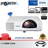 Epson EB-L200SW WXGA 3800 Lumens 3LCD Short-Throw Laser Projector | Business Wireless Projector | Of