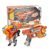 Dino King Collection Series Velociraptor Soft Projectile Blaster Transforming Dino Soft Bullet Gun D
