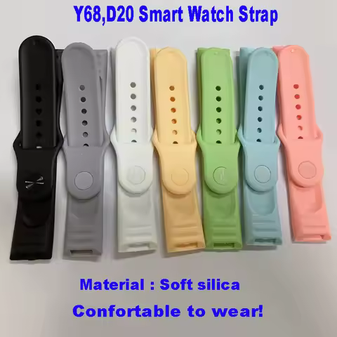 Original Silicone Strap for Y68 Smart Watch D20 Wrist Strap TPU Belt D20 pro Bracelet Watchband Repl