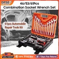 VODELL 46/53/61pcs Combination Socket Wrench Ratchet Spanner Tools Set Box Spark Plug Alatan 工具套装