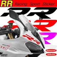 RR Motorcycle Sticker Racing Sport Sticker ReflectiveWaterproof Vinyl Decals Front Body Side Top Box