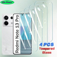 ฟิล์มกันรอยกระจกนิรภัยแบบใส 9H 2.5D 4 ชิ้น เข้ากันได้กับ Xiaomi Mi Poco Redmi Note 14 13 12 11 10 9 