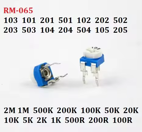 20PC 10K RM-065-103 101 201 501 102 202 502 203 503 104 204 504 105 Variable Resistor 1/2/5/50/k 200