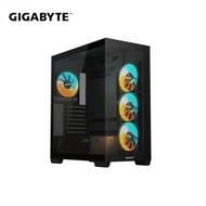 技嘉 C500 PANORAMIC STEALTH 黑 全景玻璃機殼 (ATX/Type-C/內建風扇側3後1/無A柱/支援背插主板/顯卡410mm/塔散176mm)