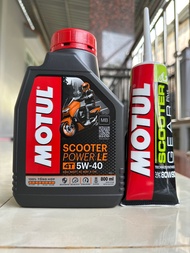 Nhớt Motul Scooter Power Le 5W40 và Nhớt Hộp Số Motul Scooter Gear Plus 80W90 120ml