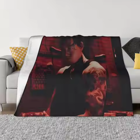 Bad Omens Noah Flannel Throw Blanket Rock Music Blankets for Bed Outdoor Soft Quilt