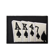 Poker AK47 Embroidered Velcro Patch Personalized Cloth Stickers Patches