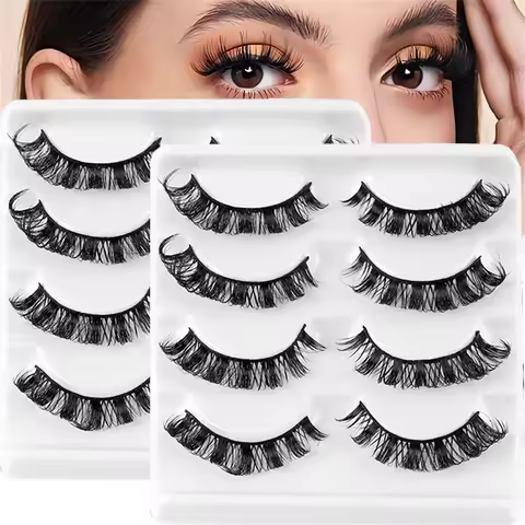 8Pairs/2Pack Lashes Eyelashes Fake Eyelashes Russian Strip Lashes False Eyelashes Biche Eyes Extensi
